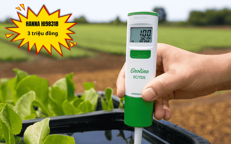 Máy đo EC thủy canh Hanna HI98318