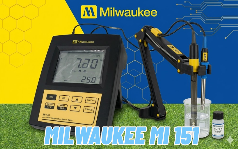 Máy đo pH/mV/nhiệt độ để bàn điện tử Milwaukee MI 151