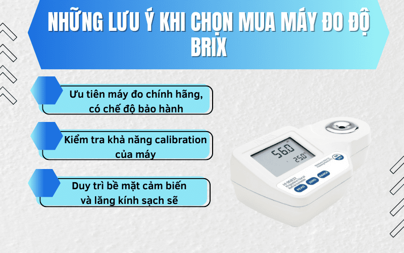Những lưu ý khi chọn mua máy đo độ Brix