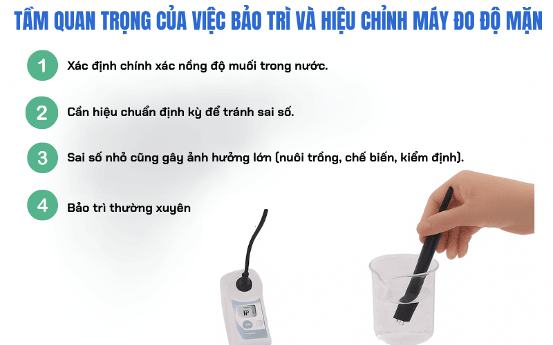Tầm quan trọng của việc bảo trì và hiệu chỉnh máy đo độ mặn