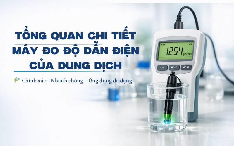 Tổng quan chi tiết về máy đo độ dẫn điện của dung dịch