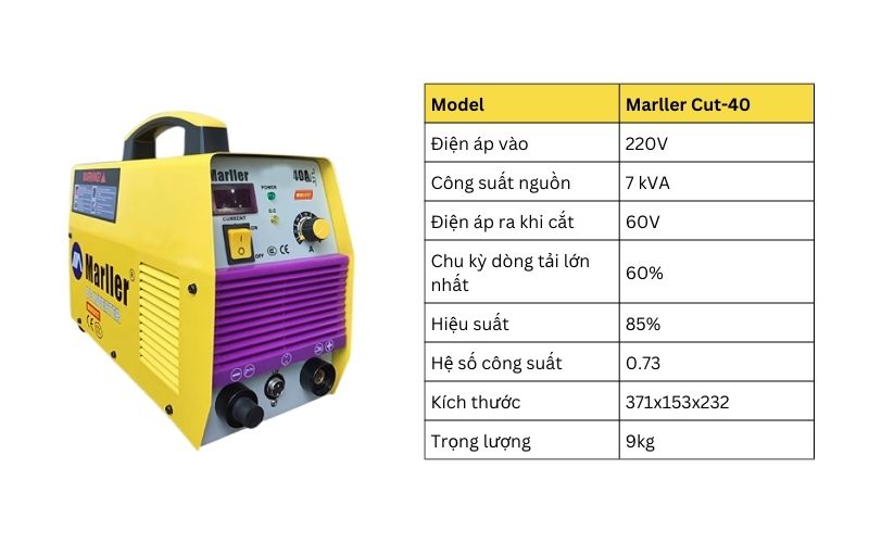 Tính năng vượt trội của máy cắt plasma Marller Cut-40