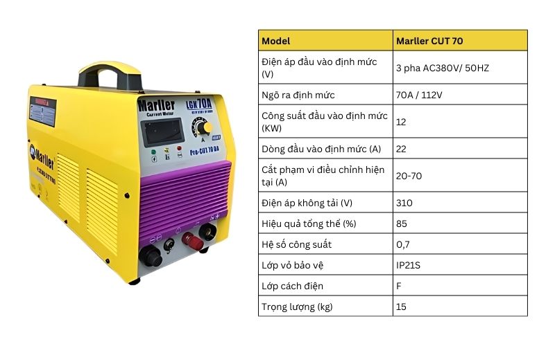 Những ưu điểm nổi bật của máy cắt plasma Marller cut 70
