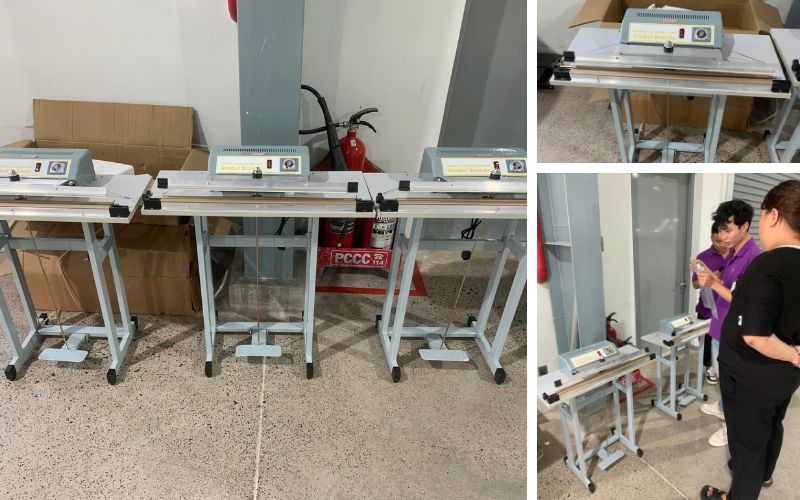 Kỹ thuật giao Máy hàn túi đạp chân Yamafuji FRP-600 cho khách