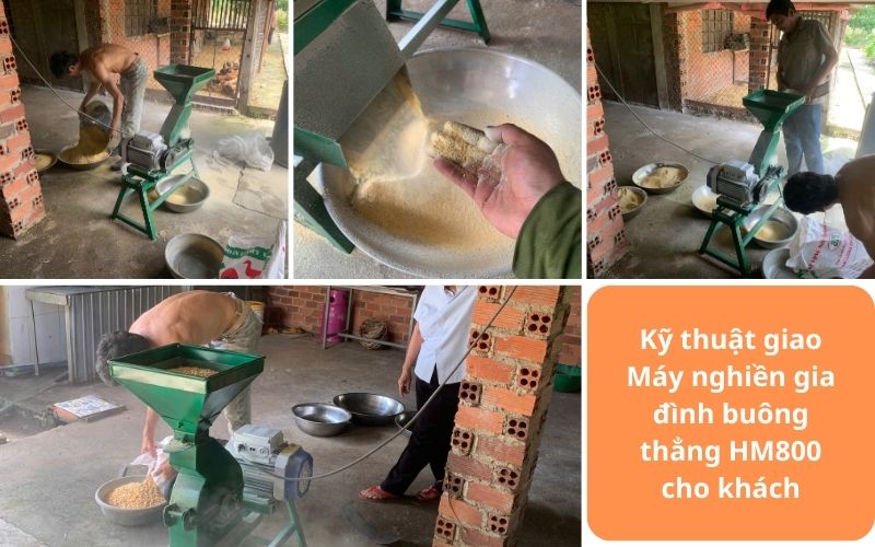 Kỹ thuật giao Máy nghiền gia đình buông thẳng HM800 cho khách