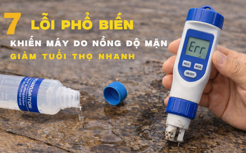 7 Lỗi phổ biến khiến máy đo nồng độ mặn giảm tuổi thọ nhanh