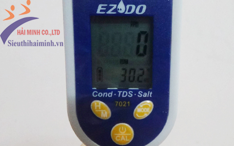 Màn hình hiển thị của máy đo độ mặn /độ dẫn/TDS/nhiệt độ Gondo 7021