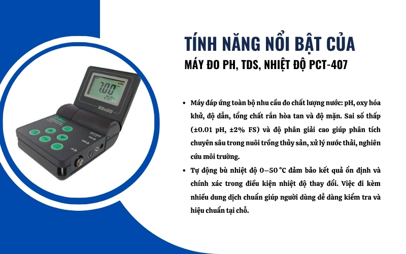 Đặc điểm và tính năng nổi bật của máy đo PCT-407