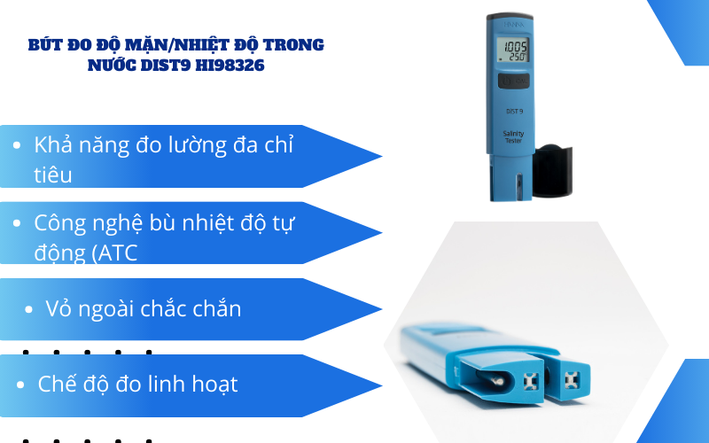 Bút đo độ mặn trong nước Dist 9 HI98326
