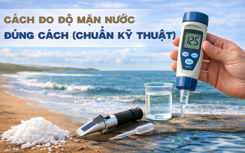 Cách đo độ mặn nước đúng cách (Chuẩn kỹ thuật)