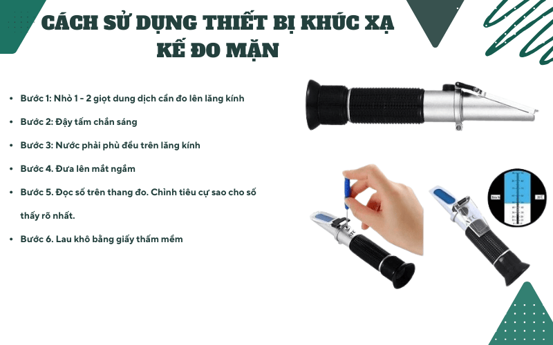 Cách sử dụng thiết bị đo độ mặn đúng chuẩn 