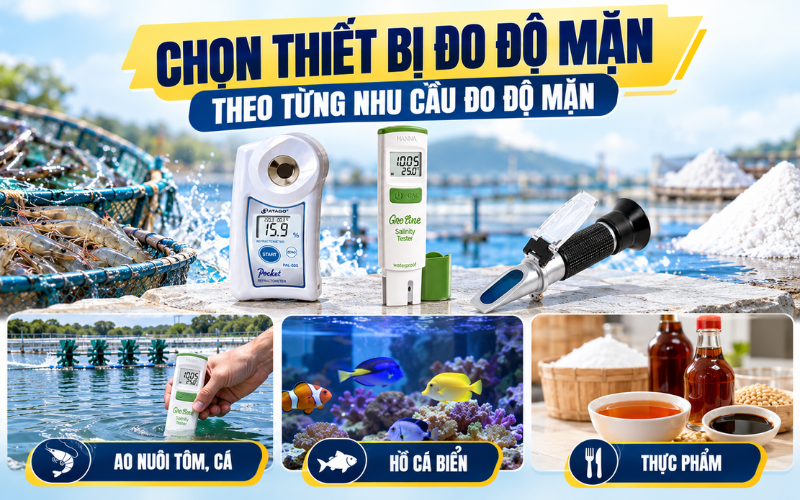 Chọn thiết bị đo độ mặn theo từng nhu cầu đo độ mặn
