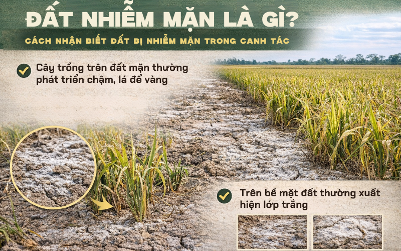 Đất nhiễm mặn là gì? Cách nhận biết đất bị nhiễm mặn trong canh tác