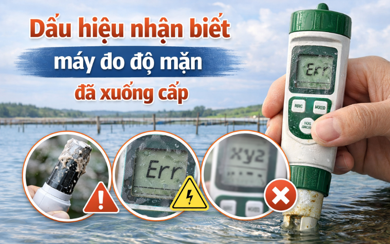 Dấu hiệu nhận biết máy đo độ mặn đã xuống cấp 