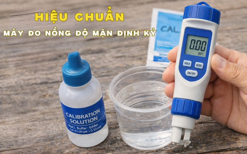 Hiệu chuẩn máy đo nồng độ mặn định kỳ 