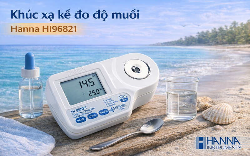 Khúc xạ kế đo độ muối Hanna HI96821