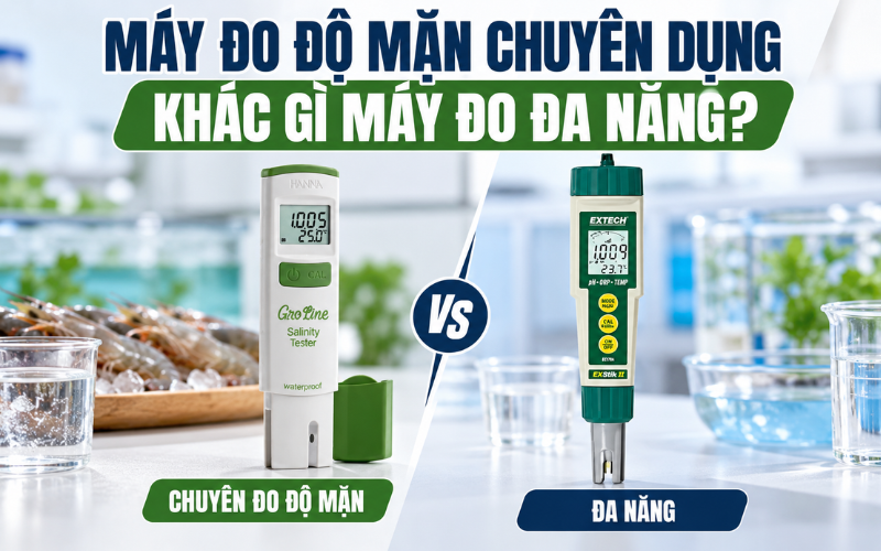 Máy đo độ mặn chuyên dụng khác gì máy đo đa năng?