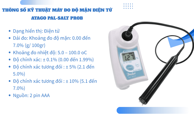 máy đo độ mặn điện tử Atago PAL-Salt Probe
