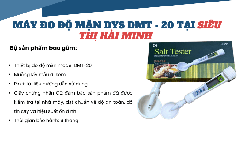 Máy đo độ mặn DYS DMT - 20 tại Siêu Thị Hải Minh
