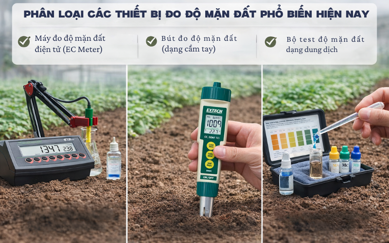 Phân loại các thiết bị đo độ mặn đất phổ biến hiện nay