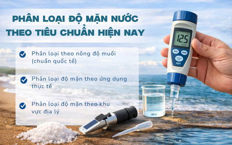 Phân loại độ mặn nước theo tiêu chuẩn hiện nay