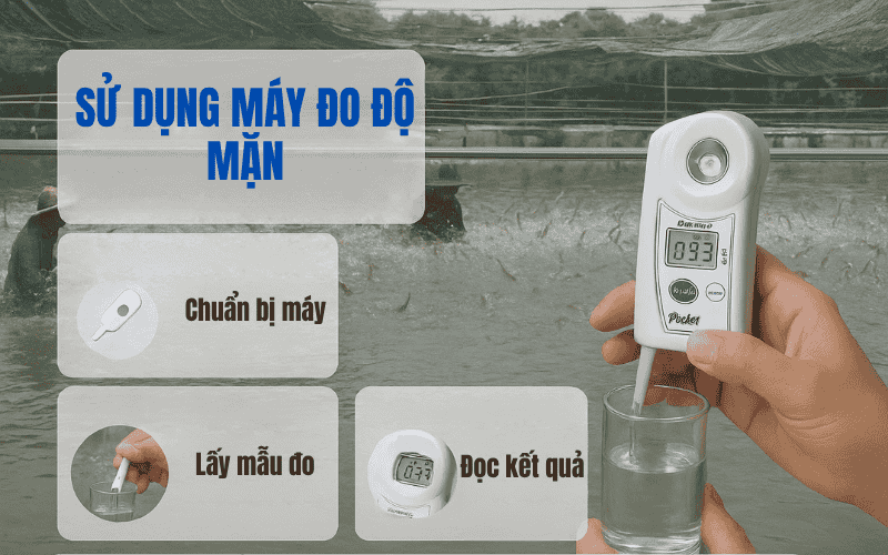 Sử dụng máy đo độ mặn