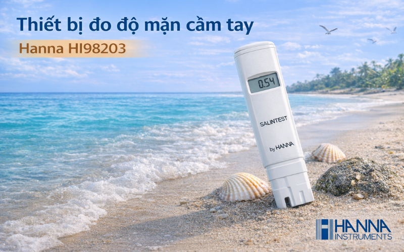 Thiết bị đo độ mặn cầm tay Hanna HI98203
