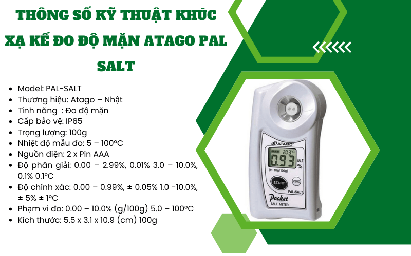 Khúc xạ kế đo độ mặn Atago PAL-SALT