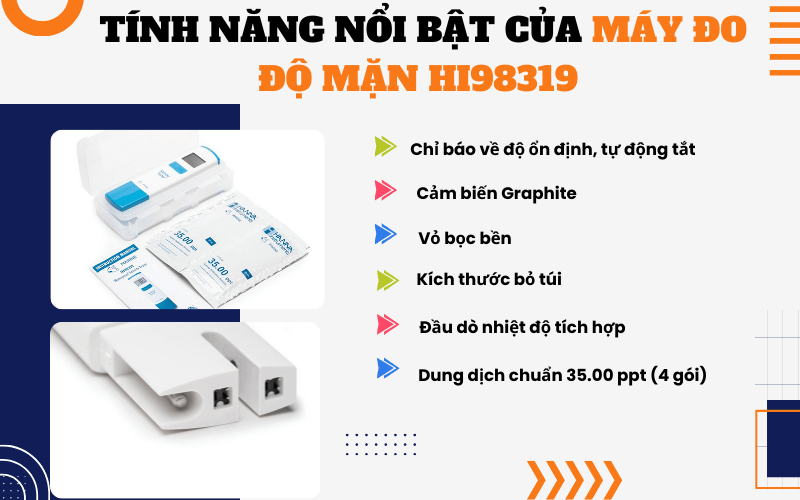  Các tính năng nổi bật của máy đo độ mặn HI98319