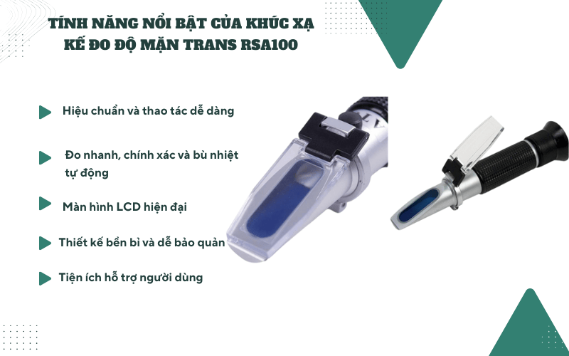 Tính năng nổi bật của khúc xạ kế đo độ mặn Trans RSA100