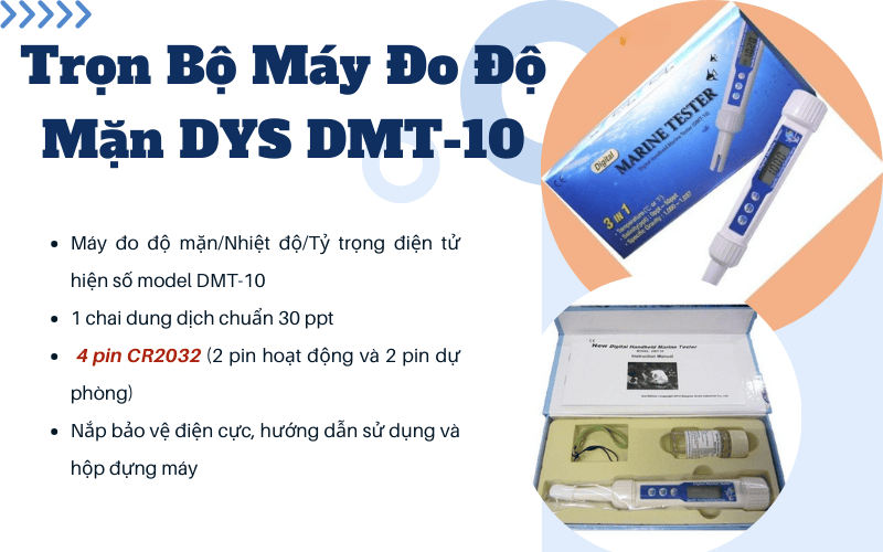 Trọn bộ khúc xạ kế đo độ mặn DYS DMT-10 tại Siêu Thị Hải Minh