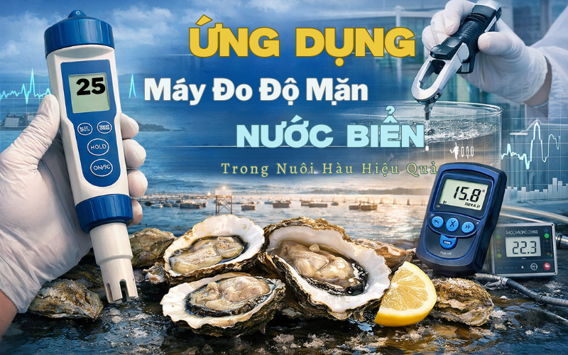 Ứng Dụng Máy Đo Độ Mặn Nước Biển Trong Nuôi Hàu Hiệu Quả