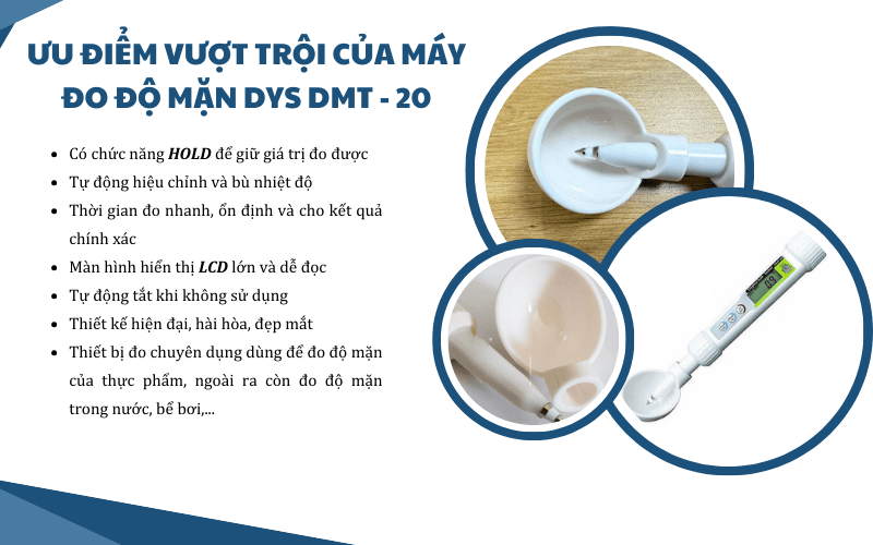 Ưu điểm vượt trội của máy đo độ mặn DYS DMT - 20
