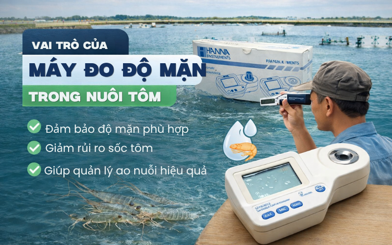 Vai trò của máy đo độ mặn trong nuôi tôm