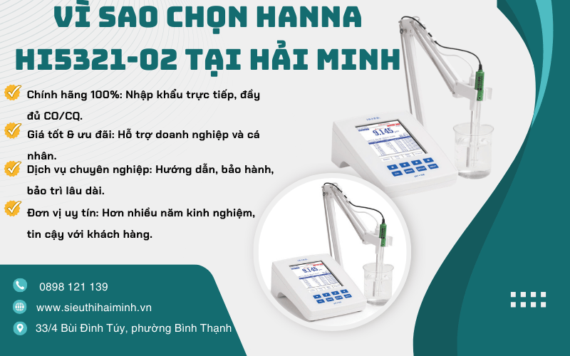 Vì sao nên chọn mua máy đo để bàn Hanna HI5321-02 tại Hải Minh