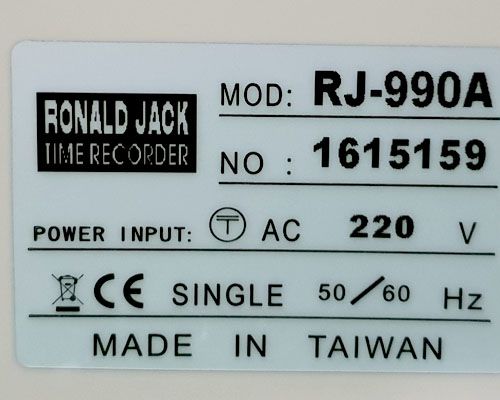 RONALD JACK 990A, may cham cong RONALD JACK 990A