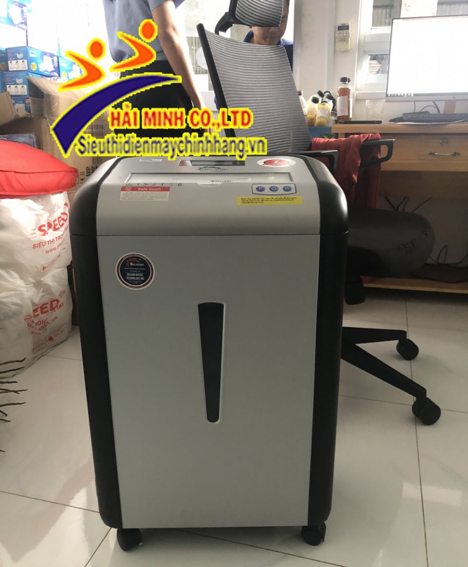 Giao và lắp máy hủy giấy Silicon PS-880C cho khách hàng ở Thuận An - Bình Dương