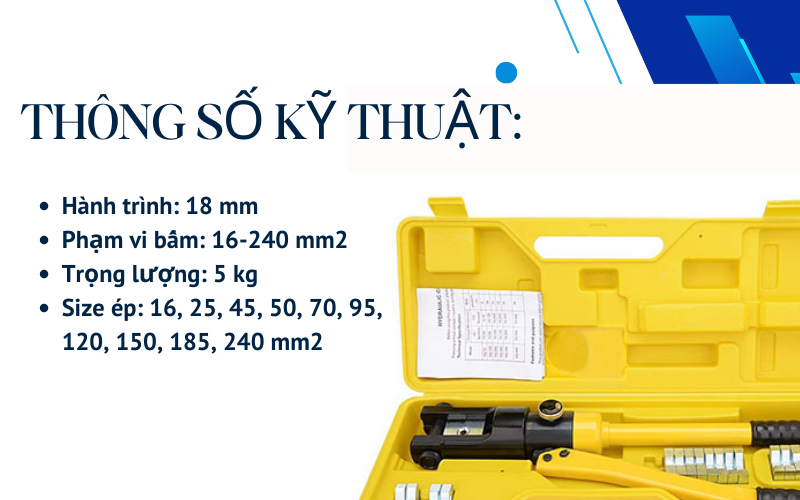 Kìm bấm COS thuỷ lực YQK-240