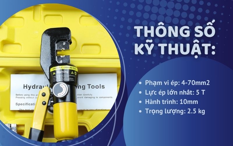 Kìm bấm COS thuỷ lực YQK-70
