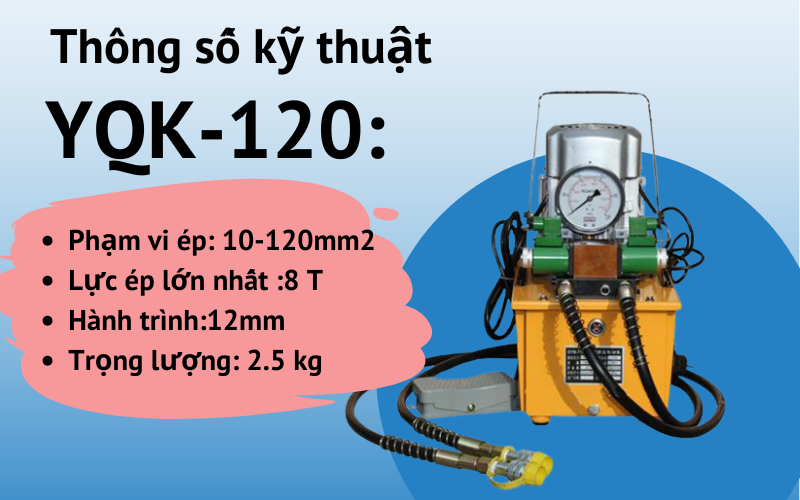 Kìm bấm cos thủy lực YQK-120