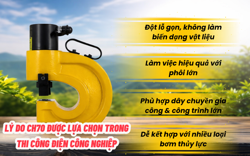 Máy đột lỗ thủy lực CH70 (Đầu đột)