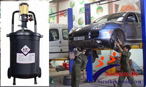 Sử dụng máy bơm mỡ khí nén GZ-200B trong các xưởng sửa chữa ô tô