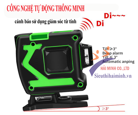 Máy Cân Mực Yamafuji 3D-12 (12 tia xanh) treo tường công nghệ cảnh báo thông minh