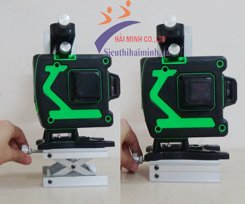 Máy Cân Mực Yamafuji 3D-12 (12 tia xanh) treo tường với chân đế nâng hạ điều chỉnh dễ dàng