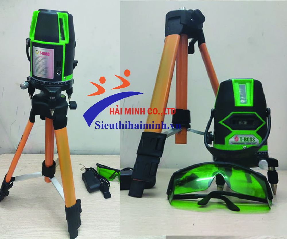 Máy cân mực 5 tia xanh T-BOSS T269 có chân trụ đi kèm vững chắc