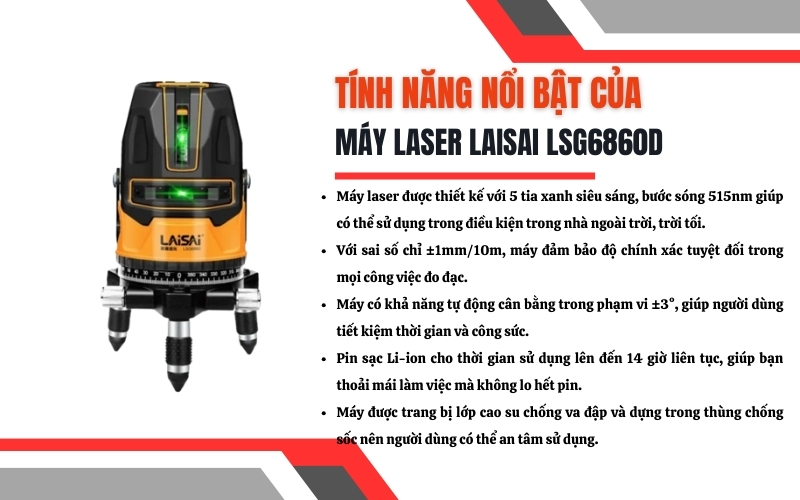 Đặc điểm nổi bật của máy Laser Laisai LSG6860D
