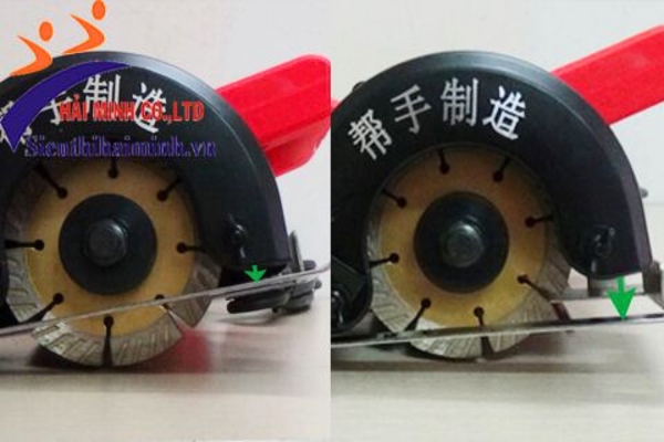 Điều chỉnh độ nông sâu của lưỡi cắt của máy cắt rãnh tường