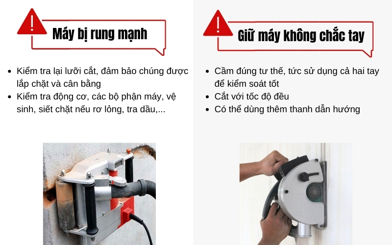 cách khắc phục máy cắt rãnh tường cắt lệch