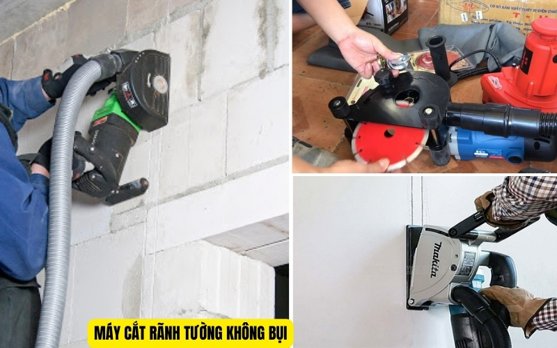 máy cắt rãnh tường không bụi