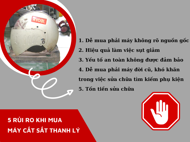 5 rủi ro khi mua máy cắt sắt thanh lý